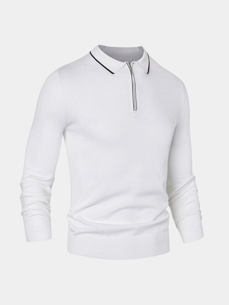 Percy | Long-Sleeve Zip Polo Shirt