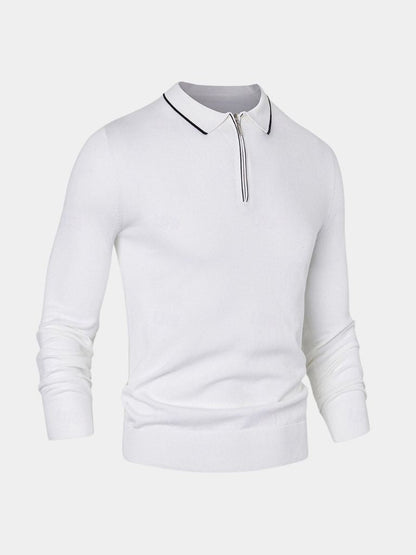 Percy | Long-Sleeve Zip Polo Shirt
