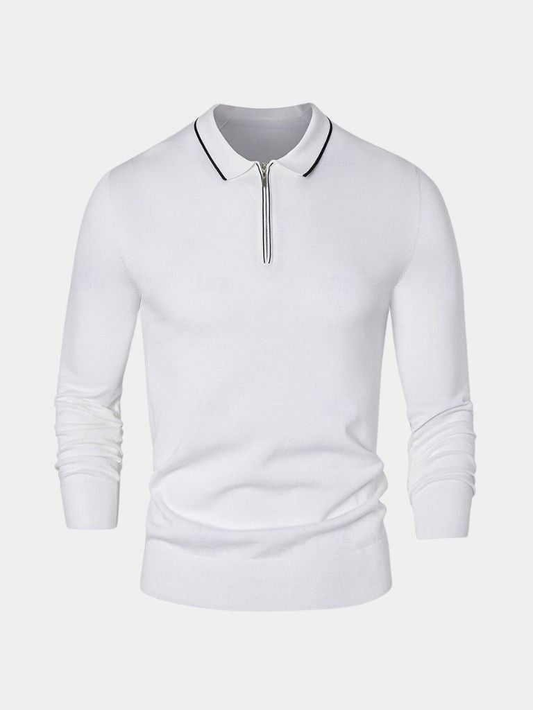 Percy | Long-Sleeve Zip Polo Shirt