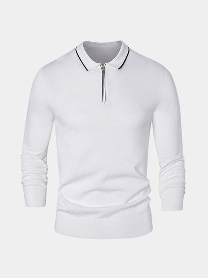 Percy | Long-Sleeve Zip Polo Shirt