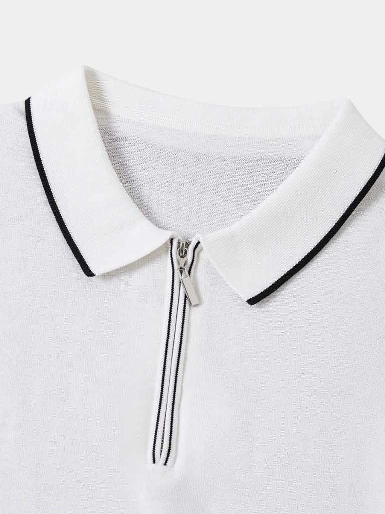 Percy | Long-Sleeve Zip Polo Shirt