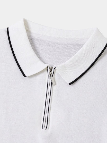 Percy | Long-Sleeve Zip Polo Shirt