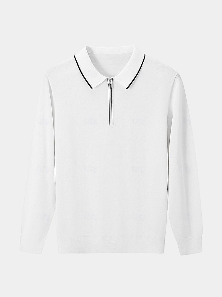 Percy | Long-Sleeve Zip Polo Shirt