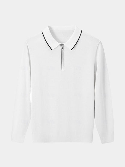 Percy | Long-Sleeve Zip Polo Shirt