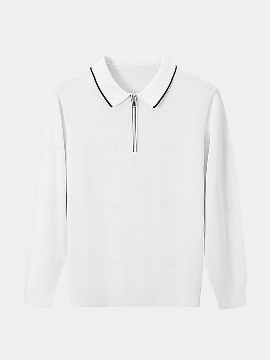 Percy | Long-Sleeve Zip Polo Shirt