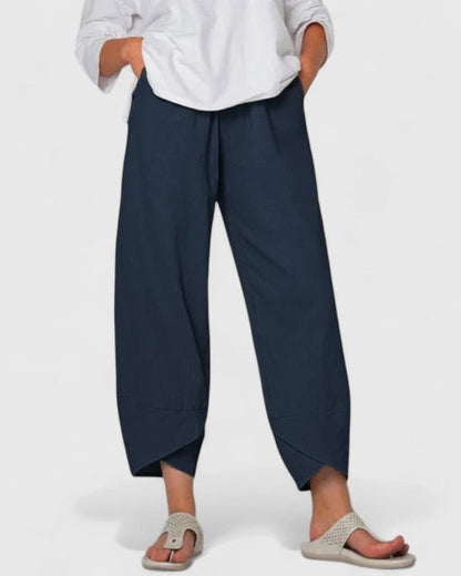 Primrose | Charcoal Cropped Barrel Trousers