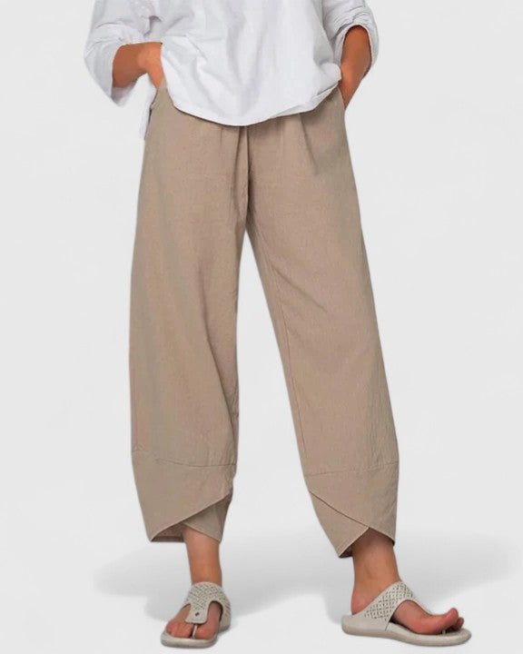 Primrose | Charcoal Cropped Barrel Trousers