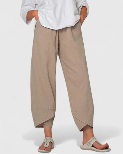 Primrose | Charcoal Cropped Barrel Trousers