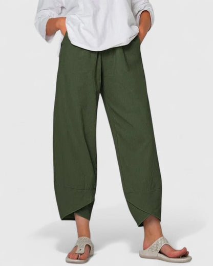 Primrose | Charcoal Cropped Barrel Trousers