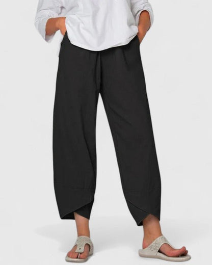 Primrose | Charcoal Cropped Barrel Trousers