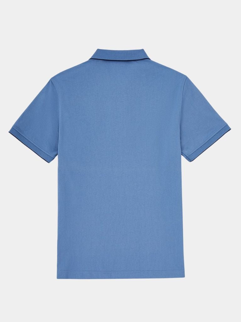 Ross | Blue Quarter-Zip Polo