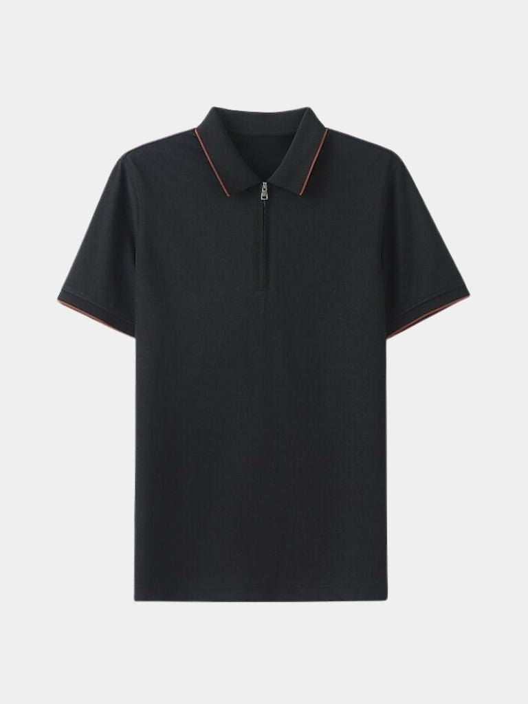 Ross | Blue Quarter-Zip Polo