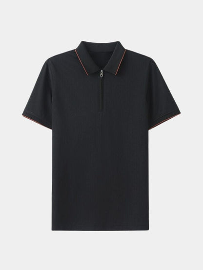 Ross | Blue Quarter-Zip Polo
