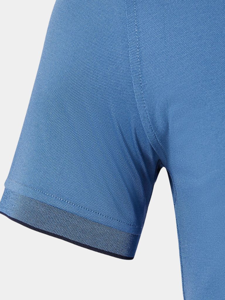 Ross | Blue Quarter-Zip Polo