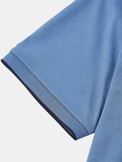 Ross | Blue Quarter-Zip Polo