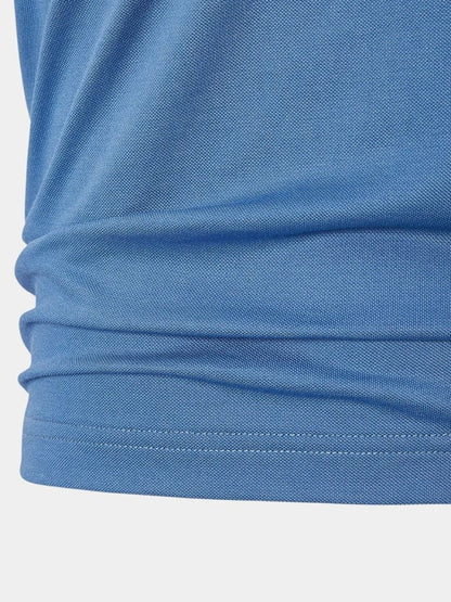 Ross | Blue Quarter-Zip Polo