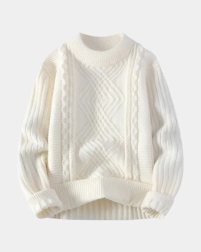 Ross | Cream Cable-Knit Jumper