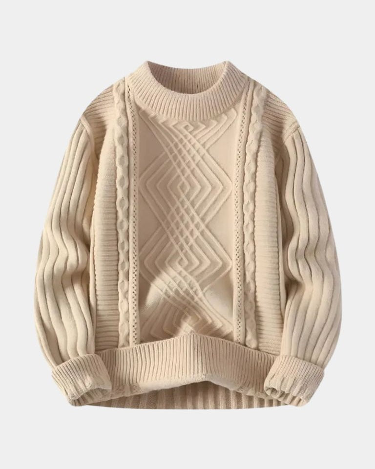 Ross | Cream Cable-Knit Jumper