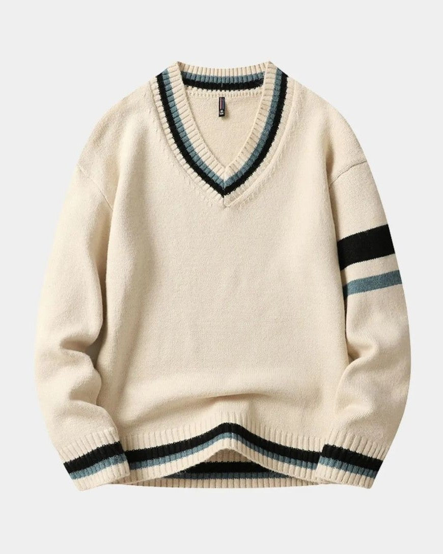 Ross | Black V-Neck Jumper