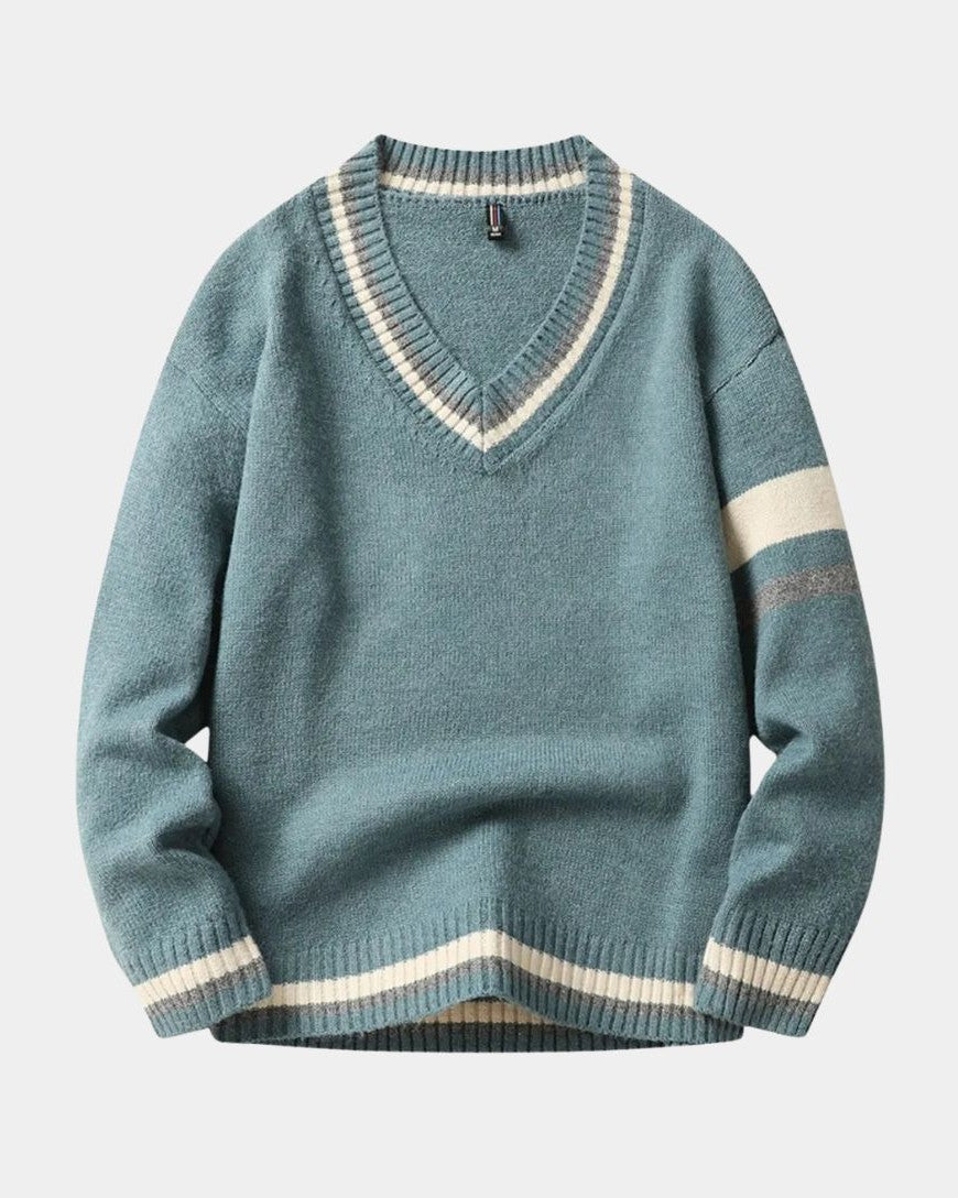 Ross | Black V-Neck Jumper