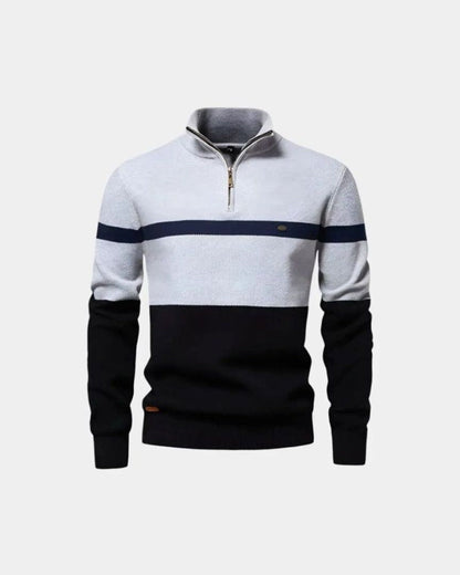 Rhys | Colour-Block Half-Zip Jumper