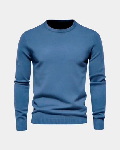 Rhys | Blue Crew-Neck Jumper