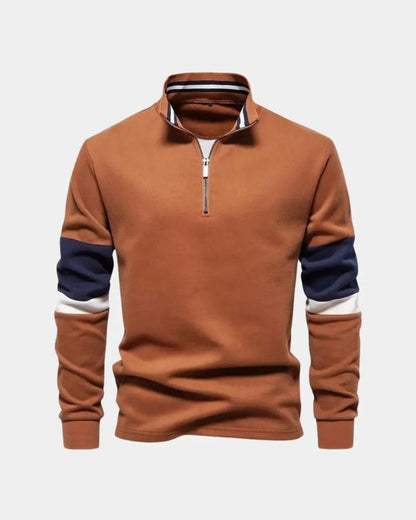 Reuben | Rust Half-Zip Jumper