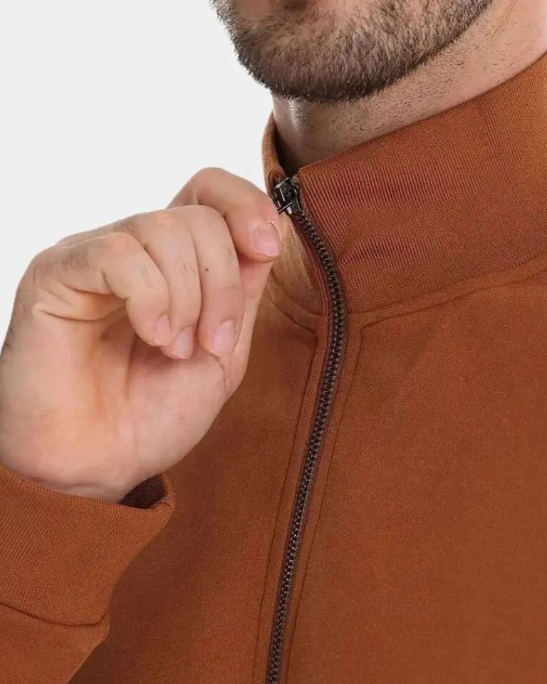 Reuben | Rust Half-Zip Jumper