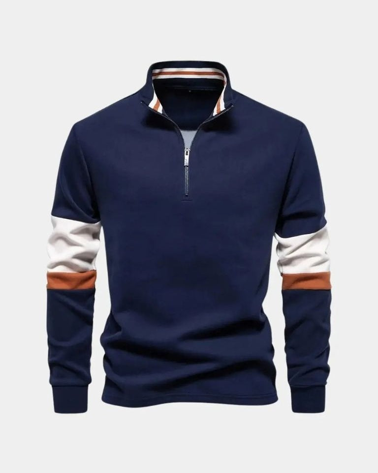 Reuben | Rust Half-Zip Jumper