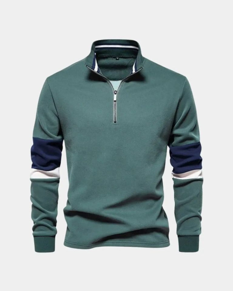 Reuben | Rust Half-Zip Jumper