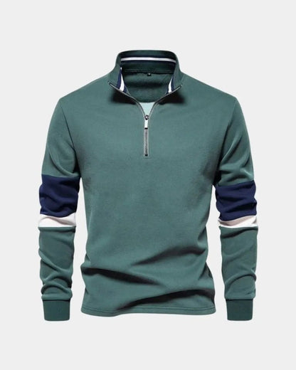 Reuben | Rust Half-Zip Jumper