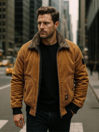 Rupert | Tan Corduroy-Look Jacket