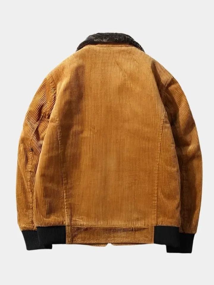 Rupert | Tan Corduroy-Look Jacket