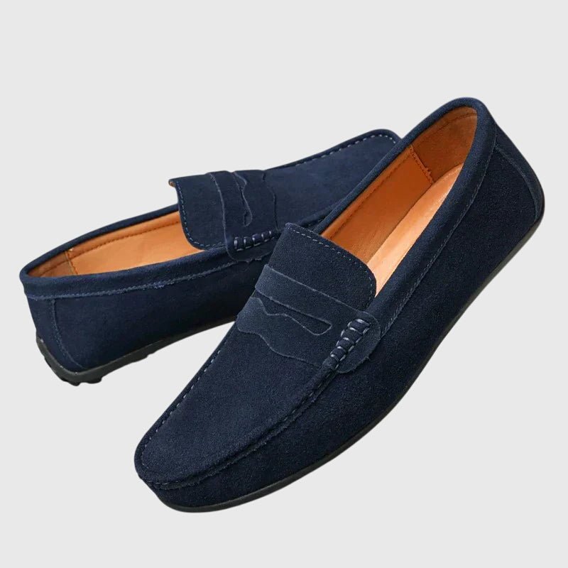 Ria | Burgundy Stitched Moccasins