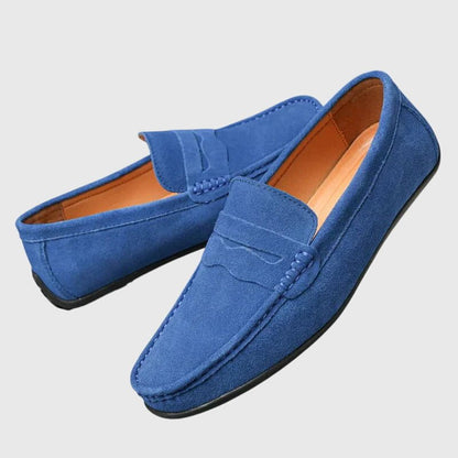 Ria | Burgundy Stitched Moccasins