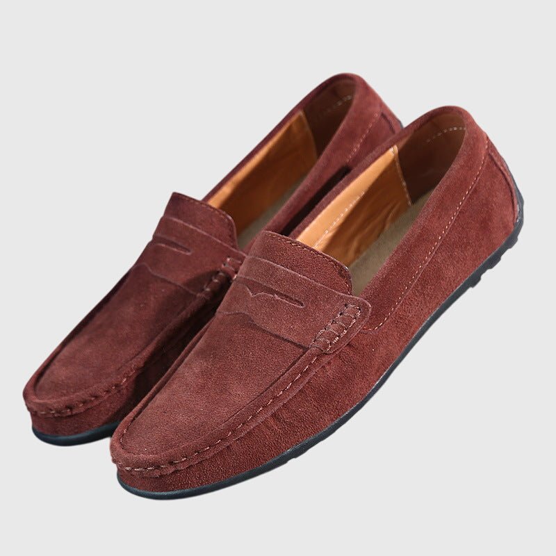 Ria | Burgundy Stitched Moccasins