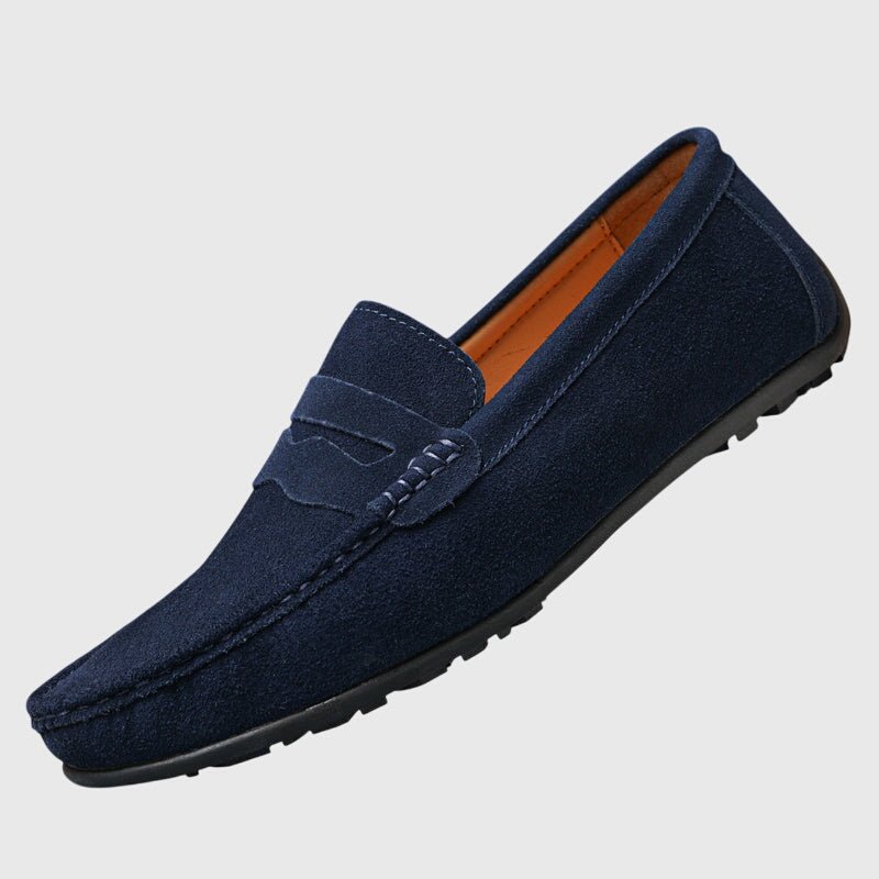 Ria | Burgundy Stitched Moccasins