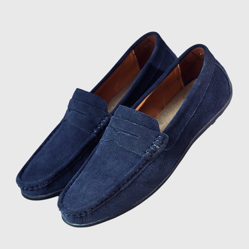 Ria | Burgundy Stitched Moccasins