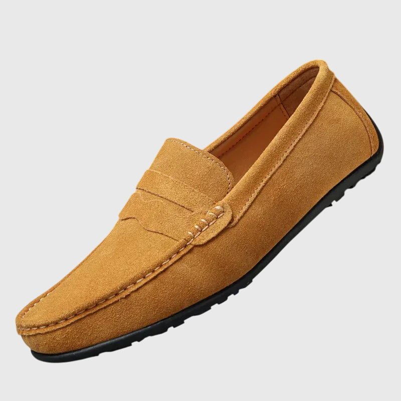Ria | Burgundy Stitched Moccasins