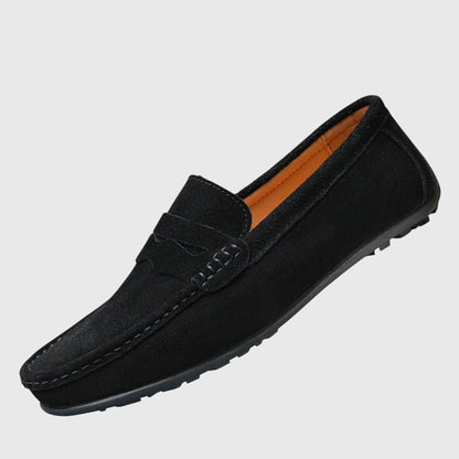 Ria | Burgundy Stitched Moccasins
