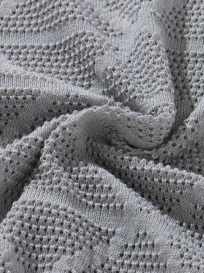 Ronald | Textured Geometric Polo Shirt