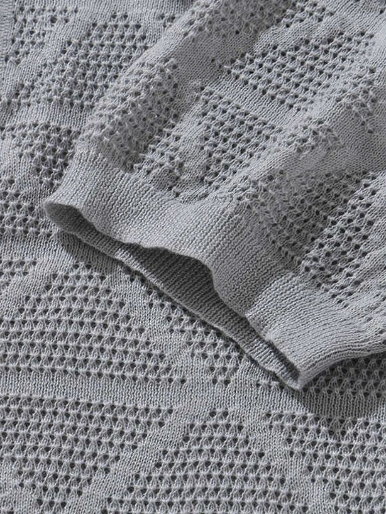 Ronald | Textured Geometric Polo Shirt
