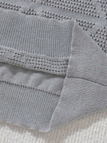 Ronald | Textured Geometric Polo Shirt