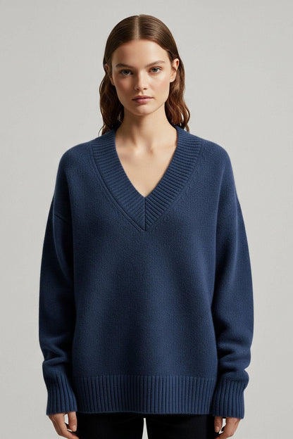 Rhona | Ivory V-Neck Jumper