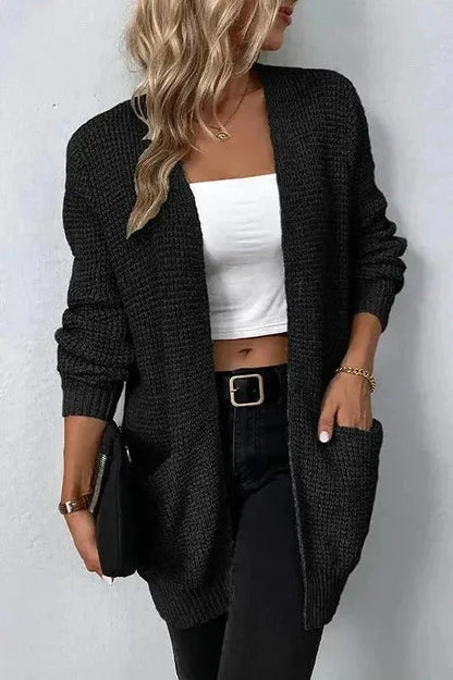 Rosie | Grey Longline Open Cardigan