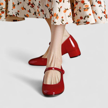 Rosie | Black Patent Mary Jane Heels