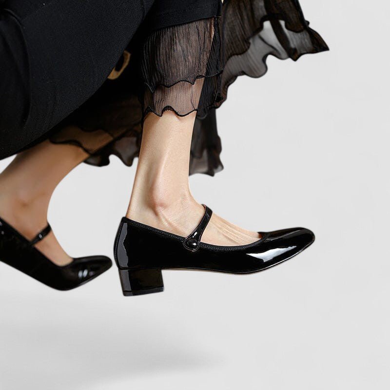 Rosie | Black Patent Mary Jane Heels