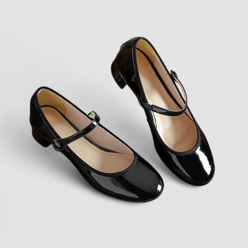 Rosie | Black Patent Mary Jane Heels