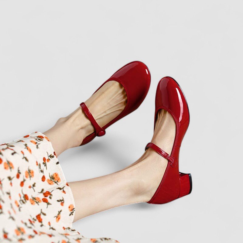 Rosie | Black Patent Mary Jane Heels