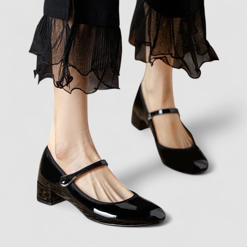 Rosie | Black Patent Mary Jane Heels